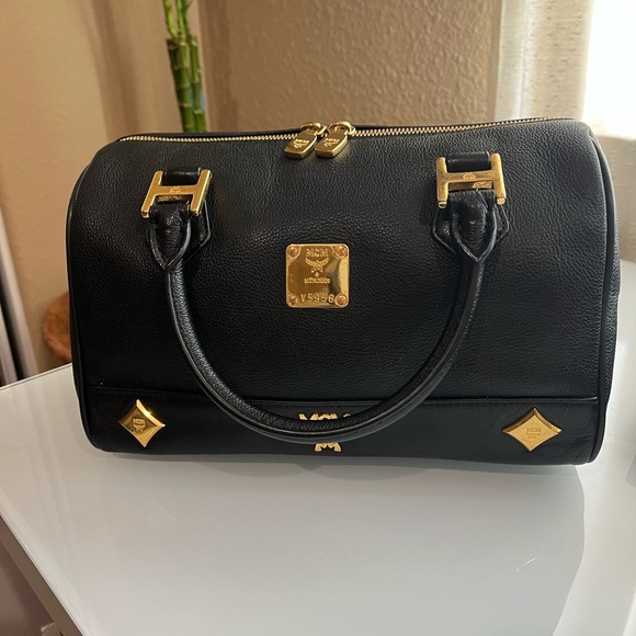 MCM BLACK LEATHER HANDBAG - Picture 14 of 14